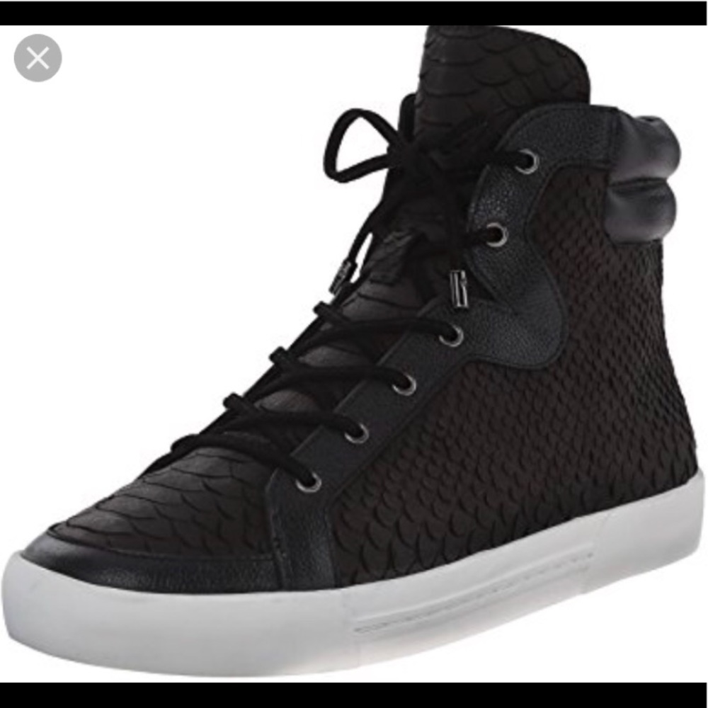 Joie Devon Hightop Sneaker in Black Snake